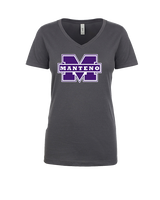 Manteno HS Softball Logo M - Womens Vneck