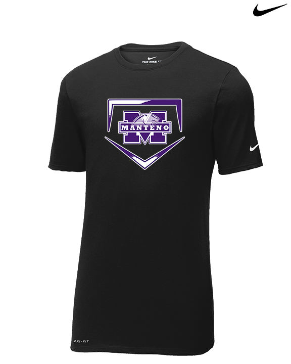 Manteno HS Softball Plate - Mens Nike Cotton Poly Tee