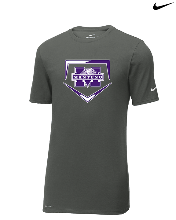 Manteno HS Softball Plate - Mens Nike Cotton Poly Tee