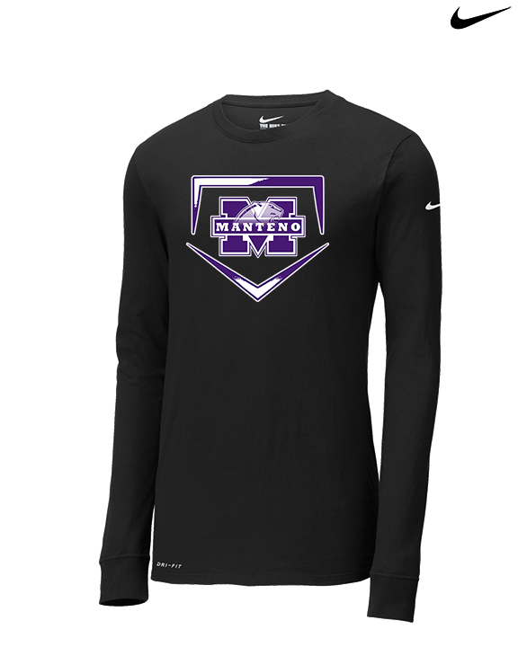 Manteno HS Softball Plate - Mens Nike Longsleeve