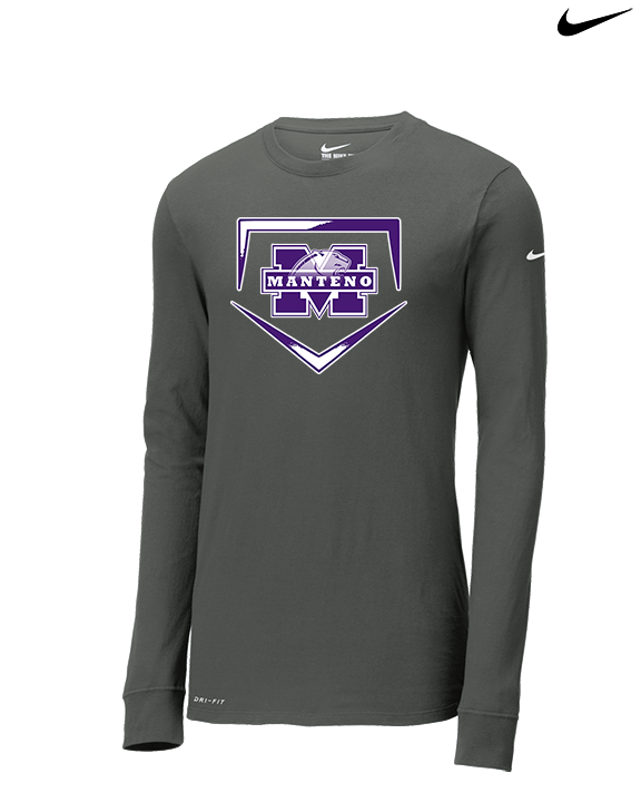 Manteno HS Softball Plate - Mens Nike Longsleeve