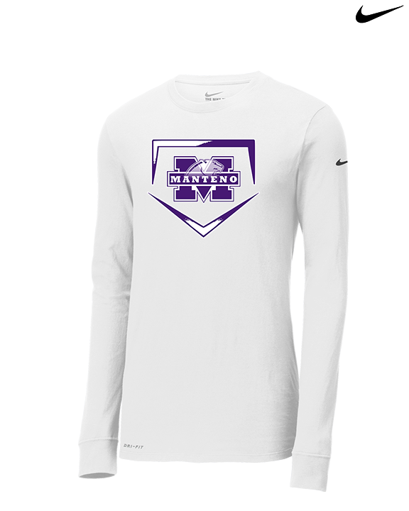 Manteno HS Softball Plate - Mens Nike Longsleeve