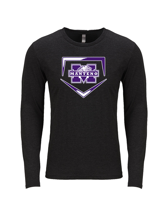 Manteno HS Softball Plate - Tri-Blend Long Sleeve