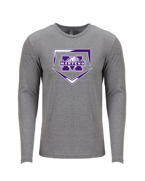 Manteno HS Softball Plate - Tri-Blend Long Sleeve