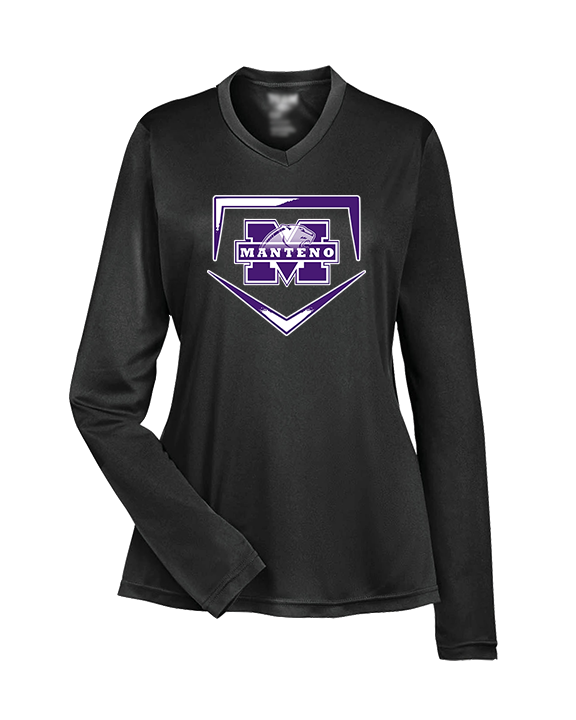 Manteno HS Softball Plate - Womens Performance Longsleeve