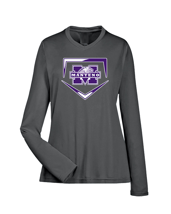 Manteno HS Softball Plate - Womens Performance Longsleeve