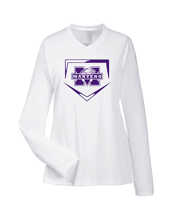 Manteno HS Softball Plate - Womens Performance Longsleeve