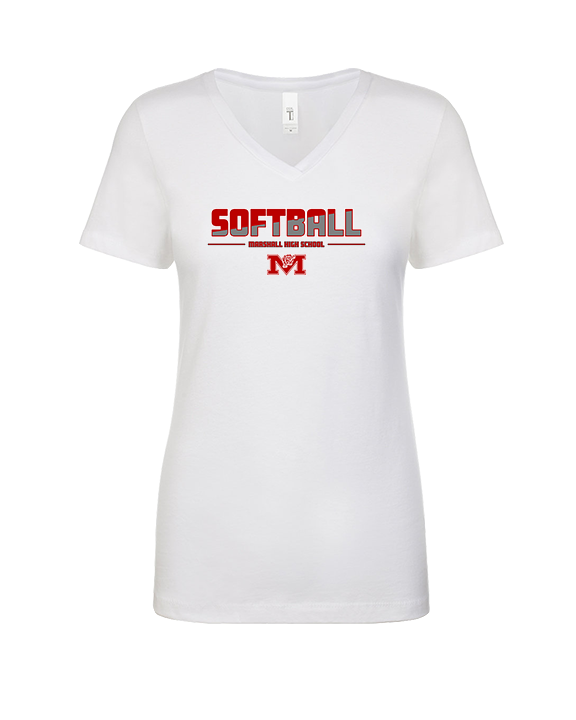 Marshall HS Softball Cut - Womens V-Neck