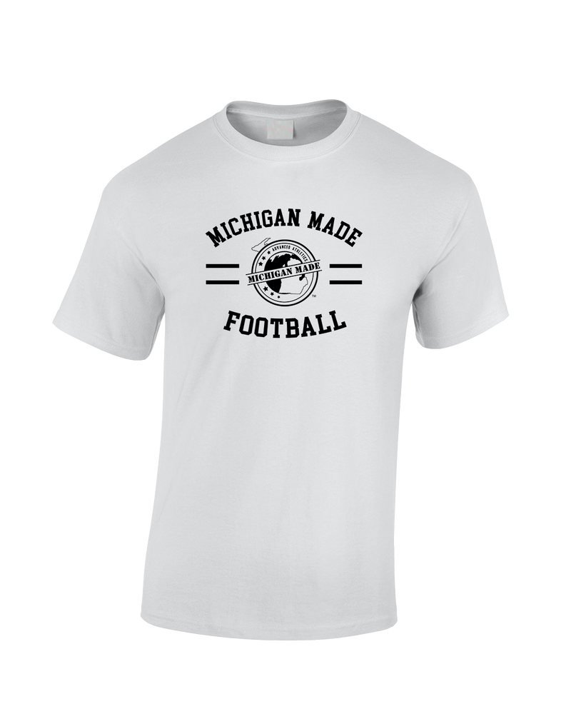 Michigan Made Advanced Athletics Football Curve - Basic Cotton T-Shirt