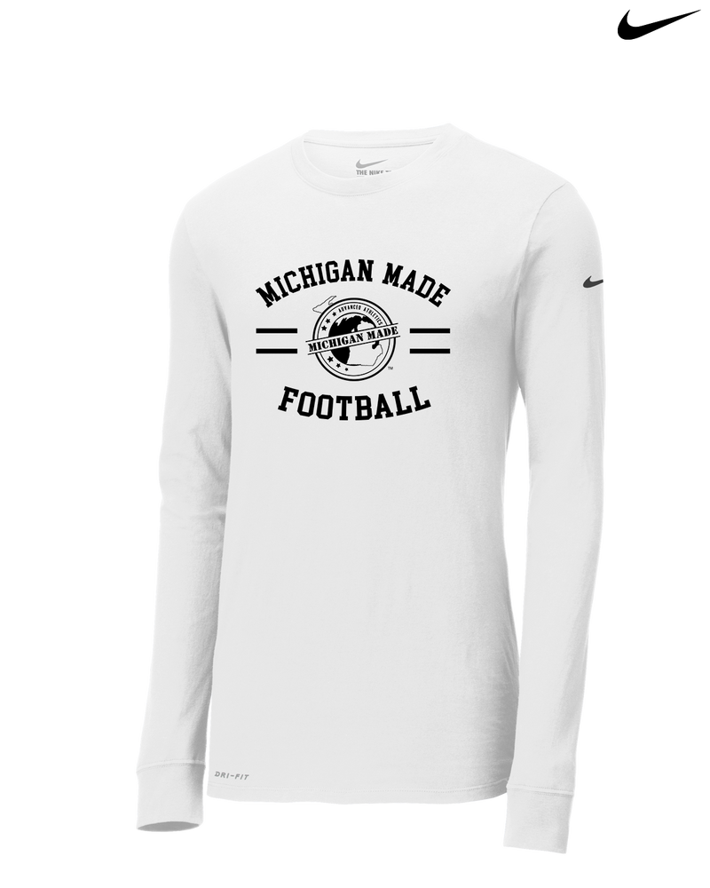 Michigan Made Advanced Athletics Football Curve - Nike Dri-Fit Poly Long Sleeve