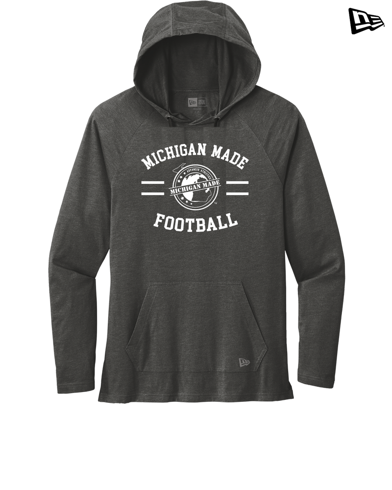 Michigan Made Advanced Athletics Football Curve - New Era Tri Blend Hoodie