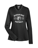 Michigan Made Advanced Athletics Football Curve - Womens Performance Long Sleeve