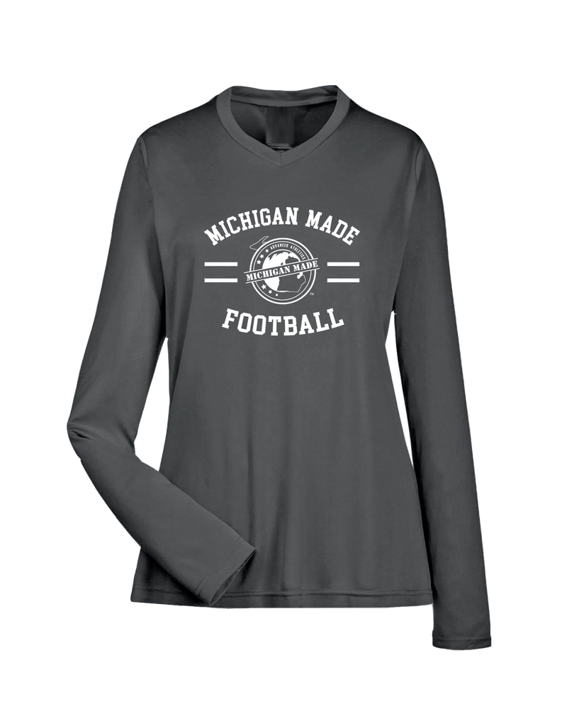 Michigan Made Advanced Athletics Football Curve - Womens Performance Long Sleeve