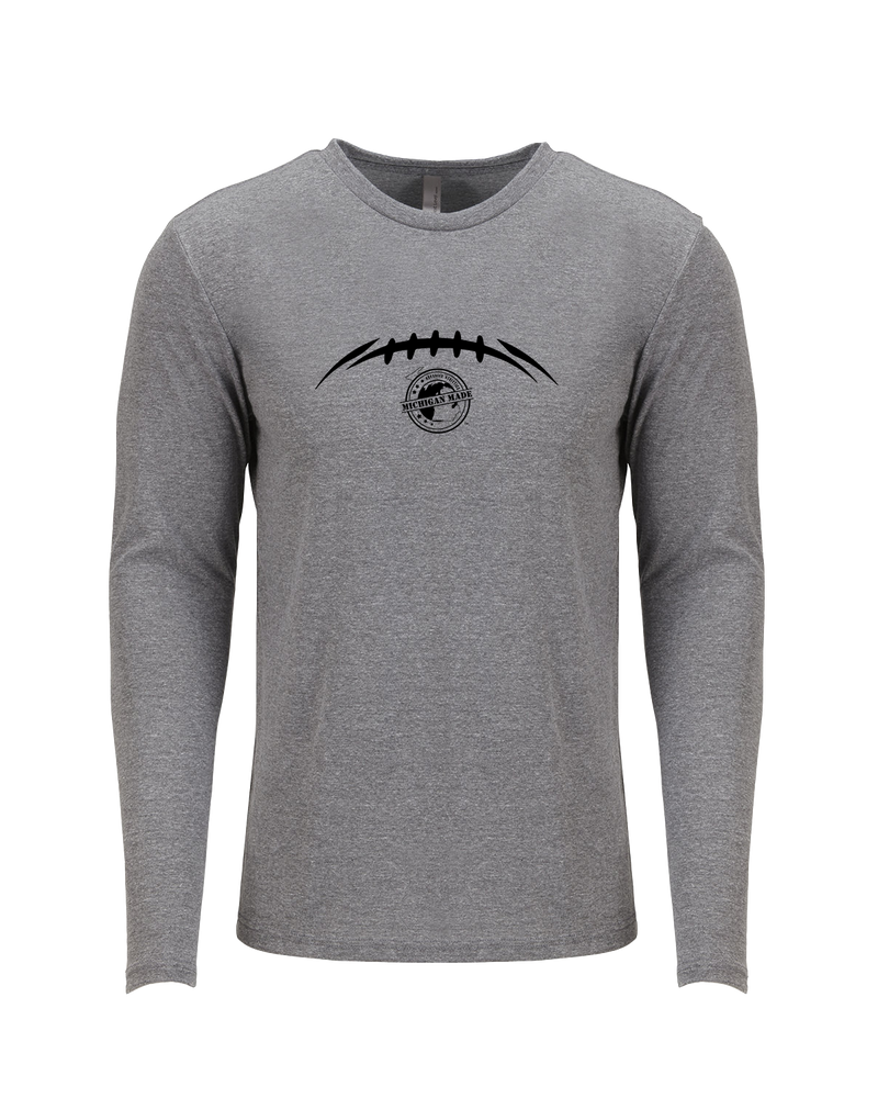 Michigan Made Advanced Athletics Football Laces - Tri Blend Long Sleeve