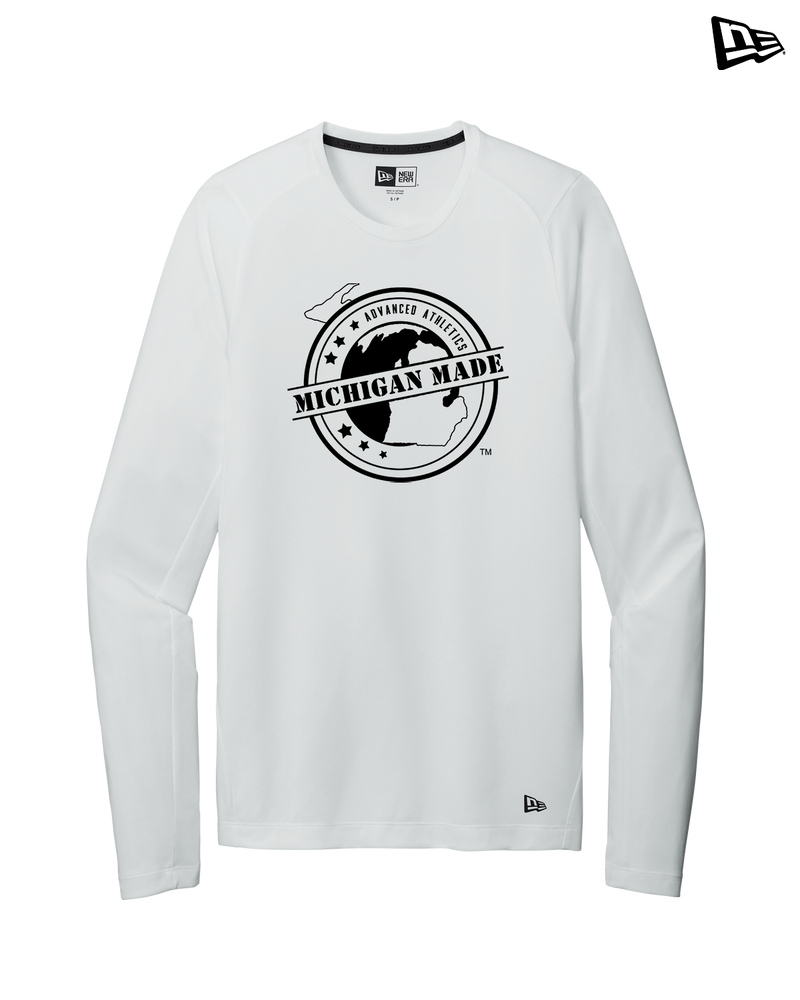 Michigan Made Advanced Athletics Football Logo - New Era Long Sleeve Crew