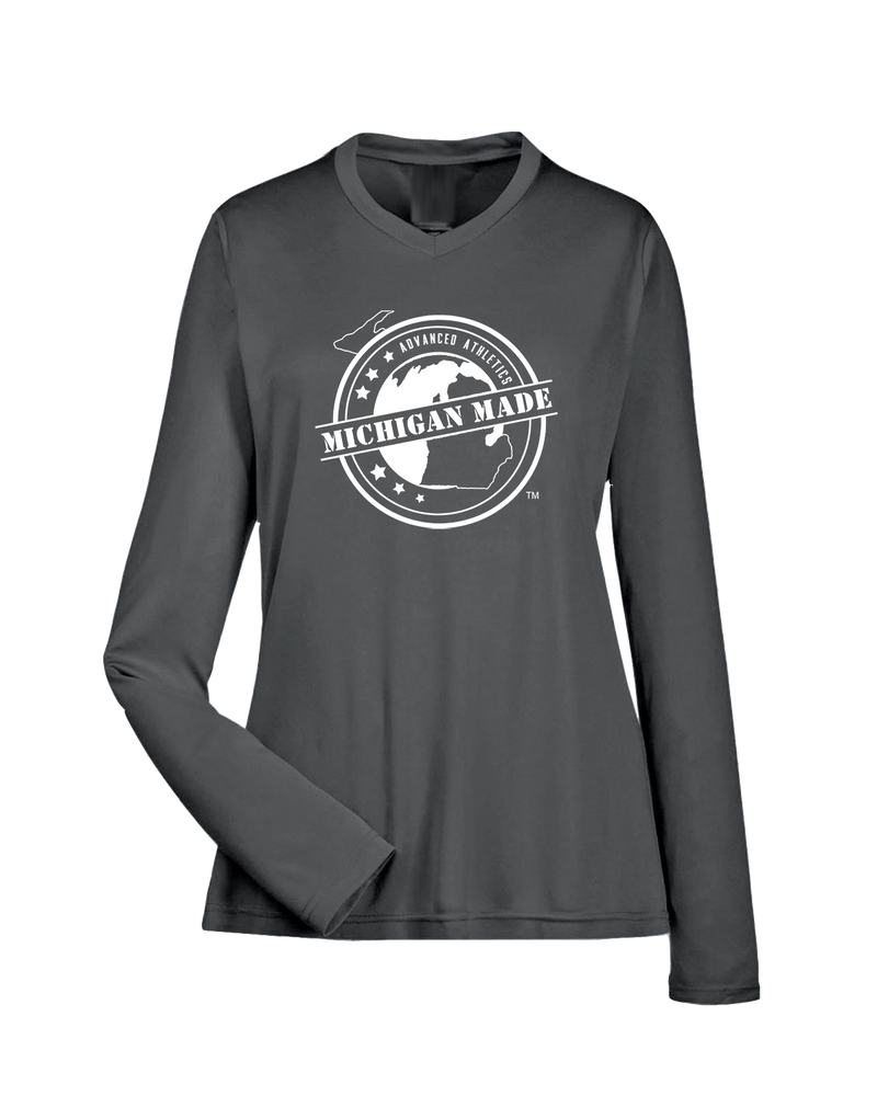 Michigan Made Advanced Athletics Football Logo - Womens Performance Long Sleeve