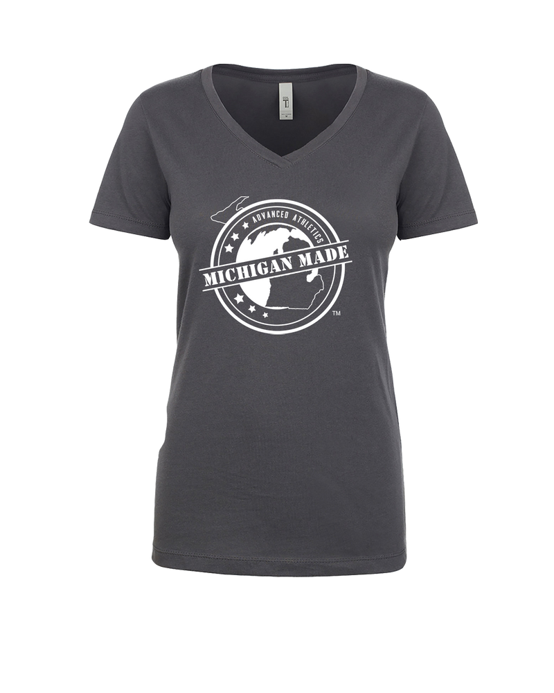 Michigan Made Advanced Athletics Football Logo - Womens V-Neck