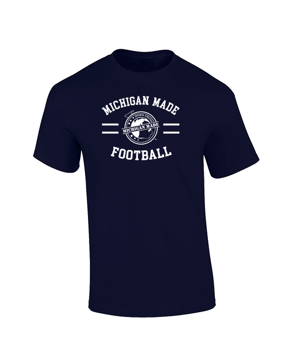 Michigan Made Advanced Athletics Football Curve - Basic Cotton T-Shirt