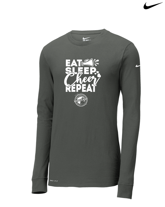 Michigan Made Advanced Athletics Cheer Eat Sleep Cheer - Nike Dri-Fit Poly Long Sleeve