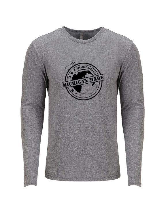 Michigan Made Advanced Athletics Logo - Tri Blend Long Sleeve