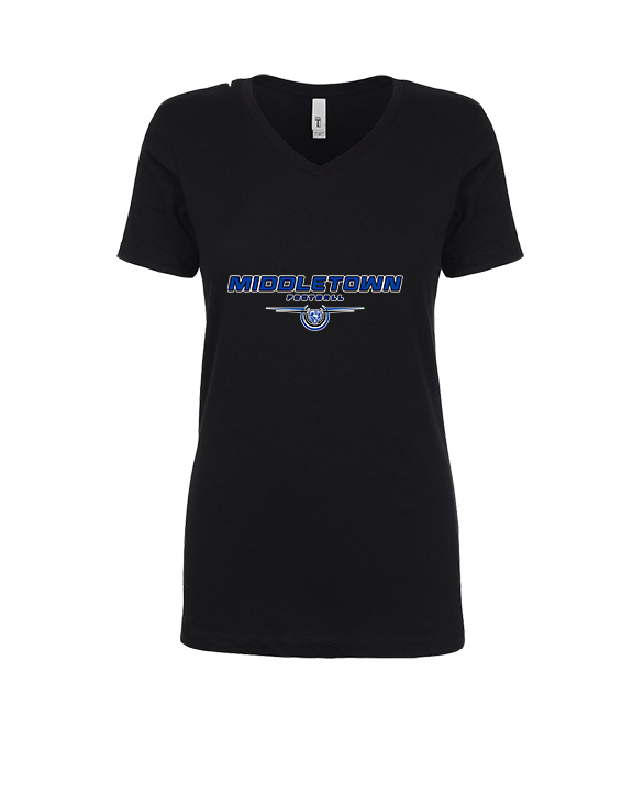 Middletown HS Football Design - Womens V-Neck