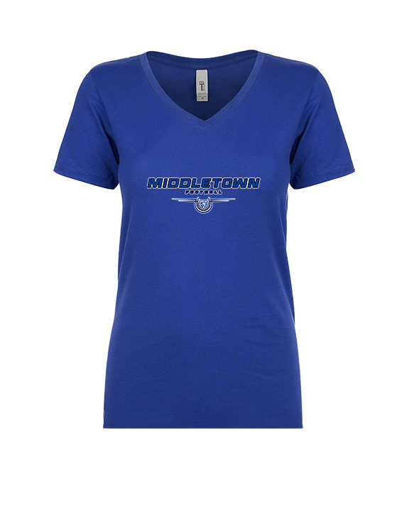 Middletown HS Football Design - Womens V-Neck