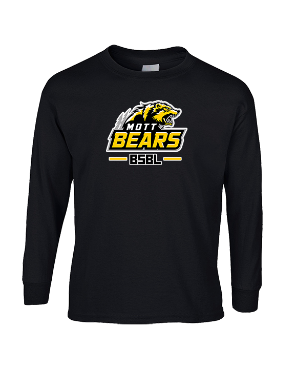 Mott Community College Baseball Logo Full BSBL - Cotton Longsleeve