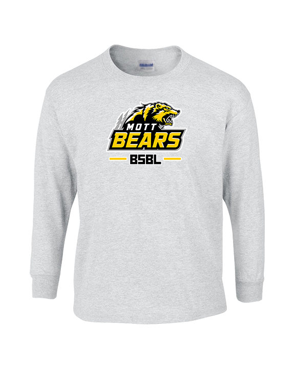 Mott Community College Baseball Logo Full BSBL - Cotton Longsleeve