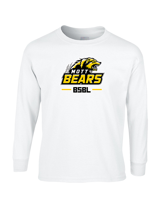 Mott Community College Baseball Logo Full BSBL - Cotton Longsleeve