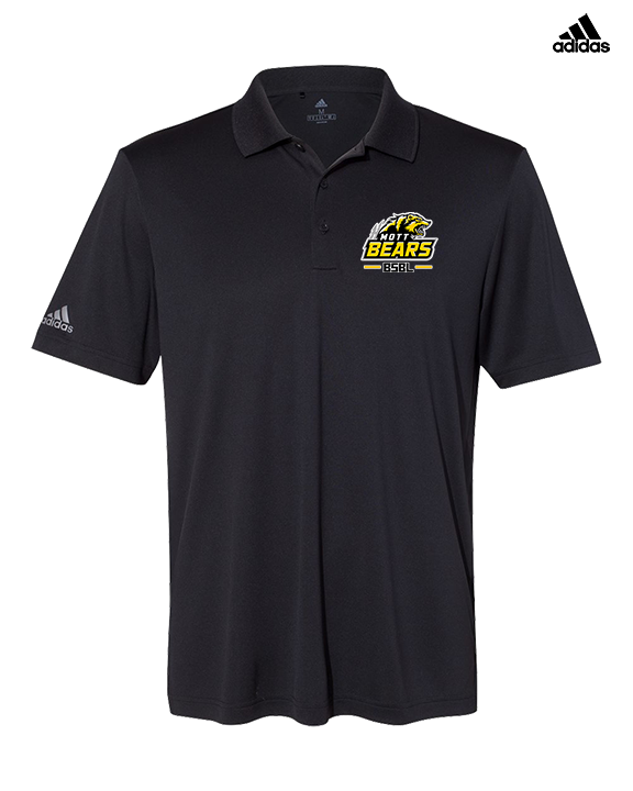 Mott Community College Baseball Logo Full BSBL - Mens Adidas Polo