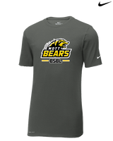 Mott Community College Baseball Logo Full BSBL - Mens Nike Cotton Poly Tee