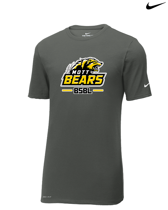 Mott Community College Baseball Logo Full BSBL - Mens Nike Cotton Poly Tee