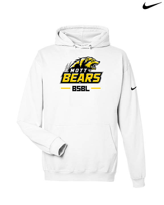 Mott Community College Baseball Logo Full BSBL - Nike Club Fleece Hoodie