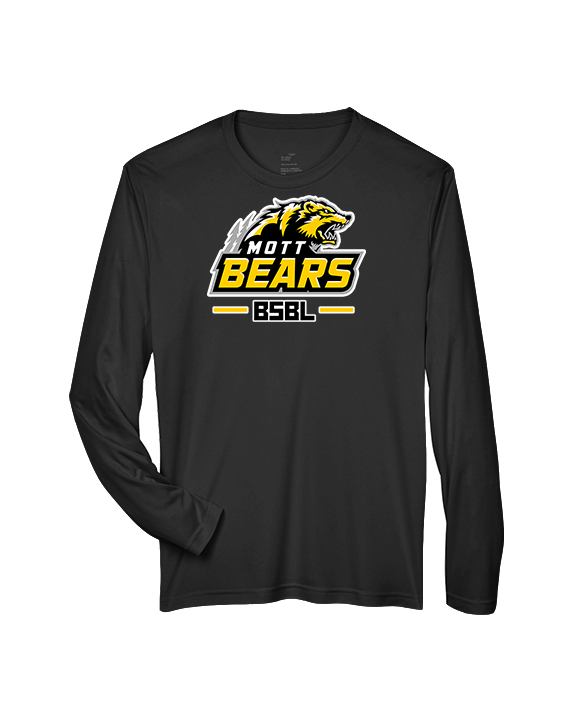 Mott Community College Baseball Logo Full BSBL - Performance Longsleeve