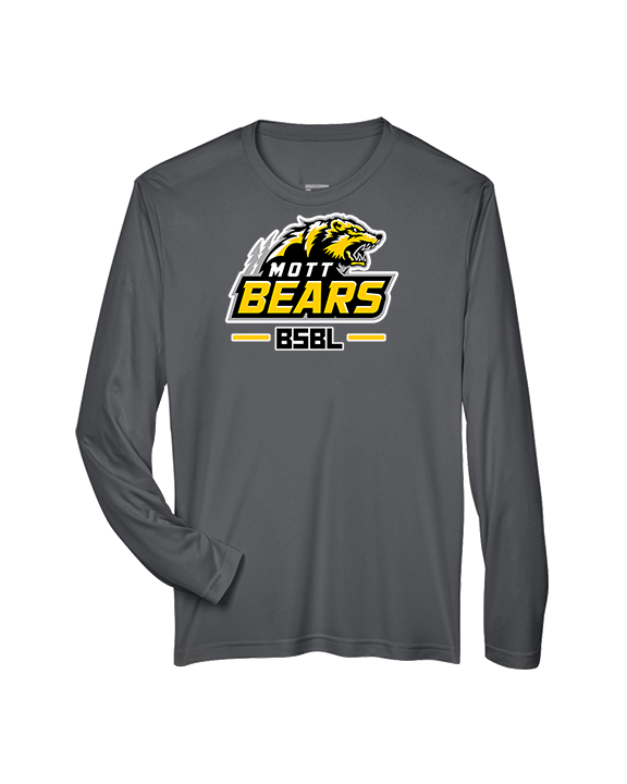 Mott Community College Baseball Logo Full BSBL - Performance Longsleeve