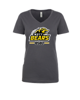 Mott Community College Baseball Logo Full BSBL - Womens V-Neck