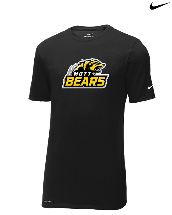 Mott Community College Baseball Logo Full Logo - Mens Nike Cotton Poly Tee