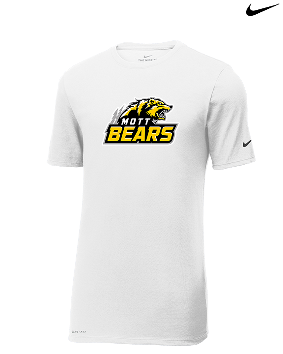 Mott Community College Baseball Logo Full Logo - Mens Nike Cotton Poly Tee