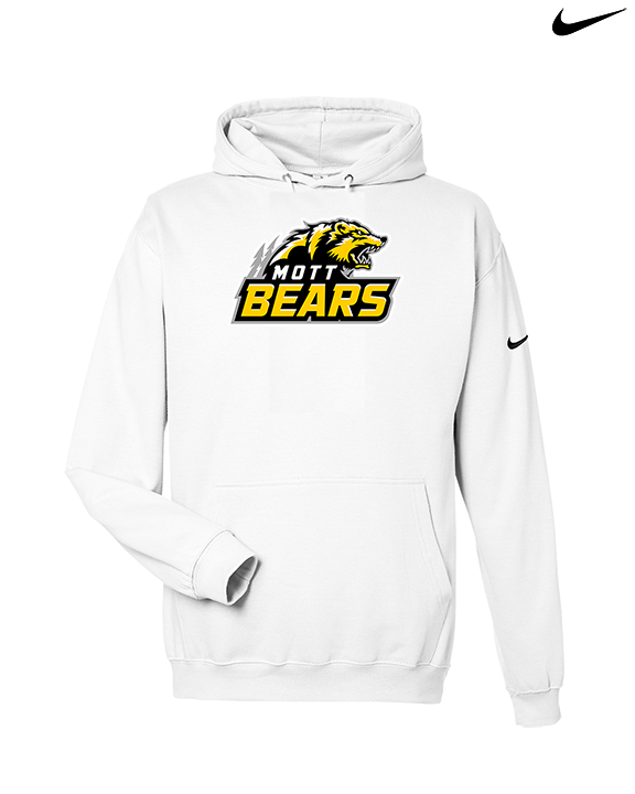 Mott Community College Baseball Logo Full Logo - Nike Club Fleece Hoodie