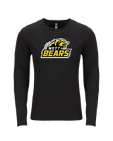 Mott Community College Baseball Logo Full Logo - Tri-Blend Long Sleeve