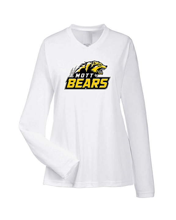 Mott Community College Baseball Logo Full Logo - Womens Performance Longsleeve