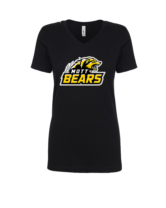 Mott Community College Baseball Logo Full Logo - Womens Vneck