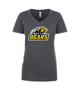 Mott Community College Baseball Logo Full Logo - Womens Vneck