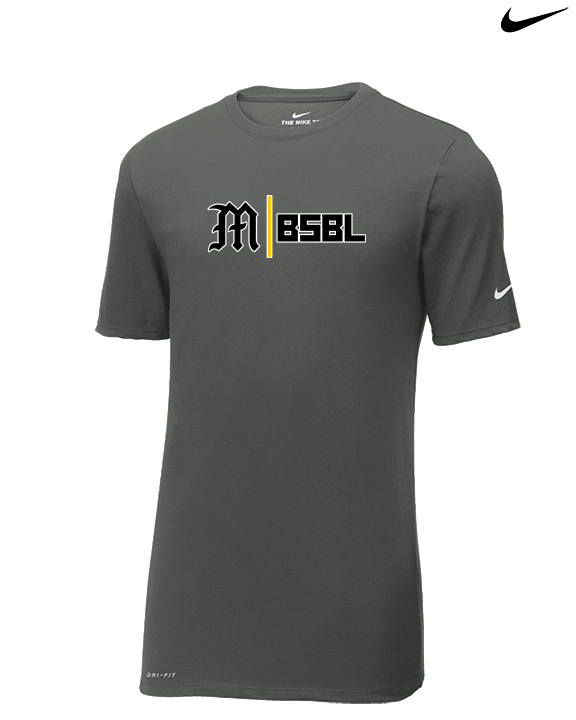 Mott Community College Baseball Logo M BSBL - Mens Nike Cotton Poly Tee