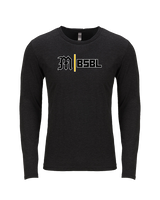 Mott Community College Baseball Logo M BSBL - Tri-Blend Long Sleeve