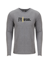 Mott Community College Baseball Logo M BSBL - Tri-Blend Long Sleeve