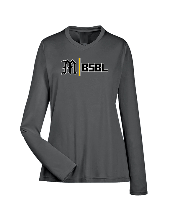 Mott Community College Baseball Logo M BSBL - Womens Performance Longsleeve