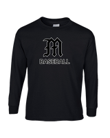 Mott Community College Baseball Logo M Baseball - Cotton Longsleeve