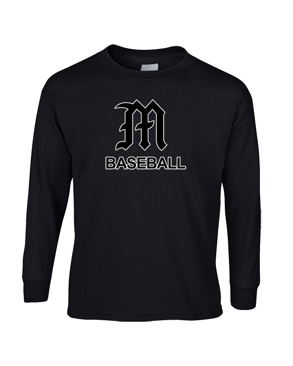 Mott Community College Baseball Logo M Baseball - Cotton Longsleeve