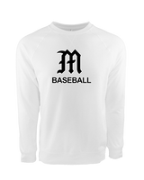 Mott Community College Baseball Logo M Baseball - Crewneck Sweatshirt